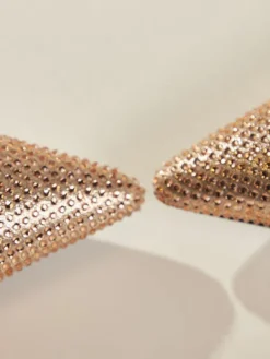 Shoes*Mew Mews Fashion Jaxxon Crystal Heels In Champagne