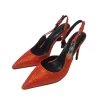 Shoes*Mew Mews Fashion Jaxxon Crystal Heels In Orange