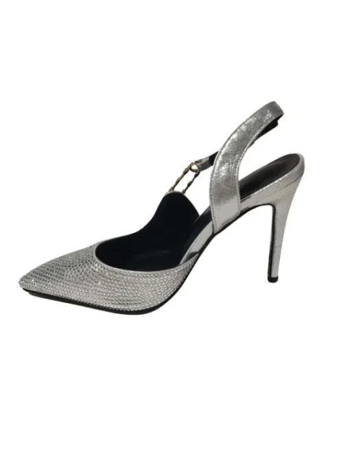 Shoes*Mew Mews Fashion Jaxxon Crystal Heels In Silver