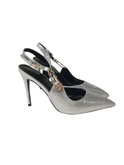 Shoes*Mew Mews Fashion Jaxxon Crystal Heels In Silver