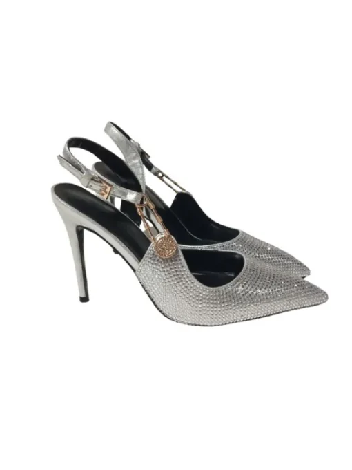 Shoes*Mew Mews Fashion Jaxxon Crystal Heels In Silver