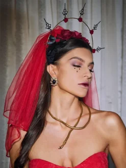 Headwear*Mew Mews Fashion Jephthah Mesh Veil