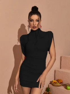 Dresses | Mini Dresses*Mew Mews Fashion Jessamy Ruched Mini Dress In Black
