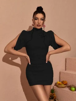 Dresses | Mini Dresses*Mew Mews Fashion Jessamy Ruched Mini Dress In Black