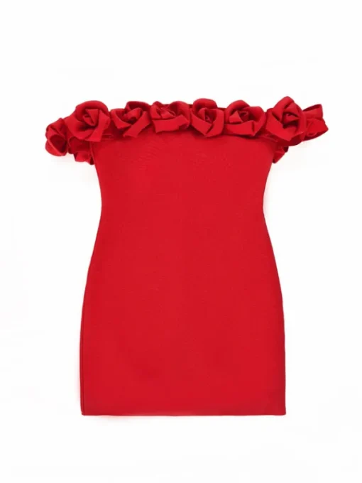 Dresses | Mini Dresses*Bandage Jester Off Shoulder Flower Dress