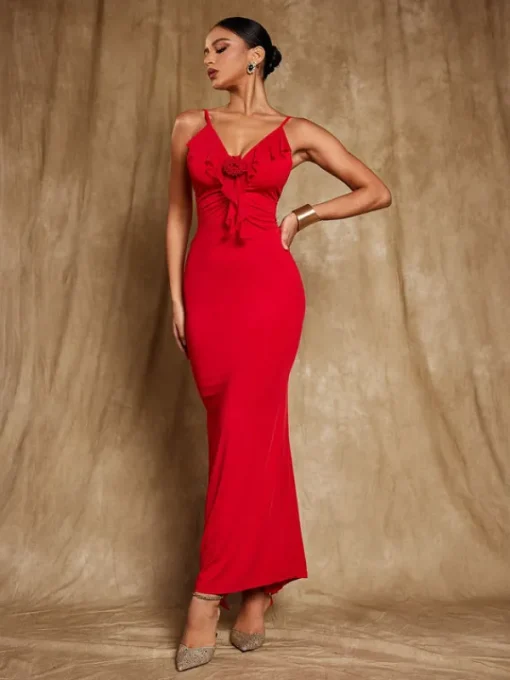 Dresses | Maxi Dresses*Mew Mews Fashion Jolene Backless Flower Draped Maxi Dress