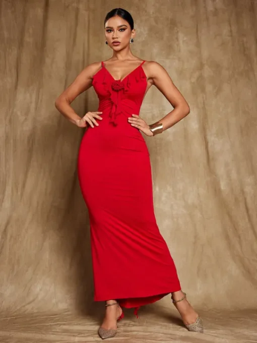 Dresses | Maxi Dresses*Mew Mews Fashion Jolene Backless Flower Draped Maxi Dress