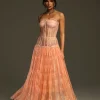 Dresses | Maxi Dresses*Mew Mews Fashion Juric Strapless Lace Mesh Maxi Dress