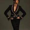 Blazers | Sets & Co-ords*Mew Mews Fashion Kadience Long Sleeve Feather Skirt Set