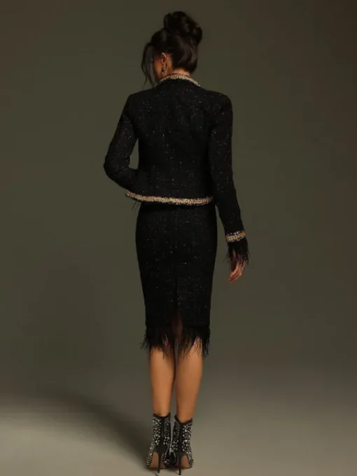 Blazers | Sets & Co-ords*Mew Mews Fashion Kadience Long Sleeve Feather Skirt Set