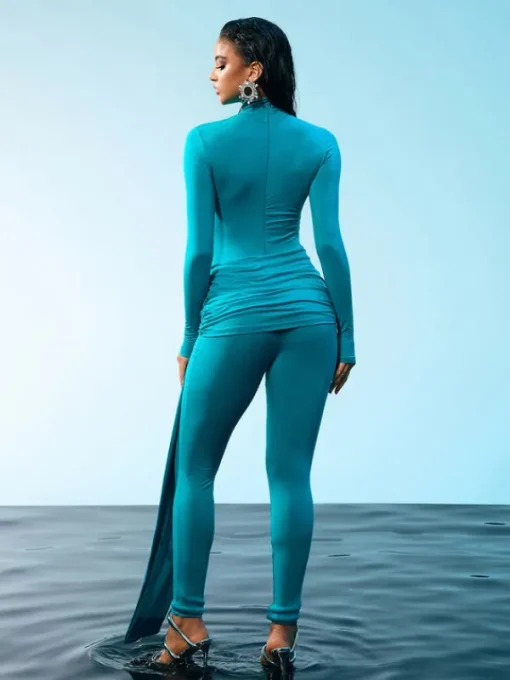 Armor Tops*Mew Mews Fashion Kayden Long Sleeve Draped Jumpsuit