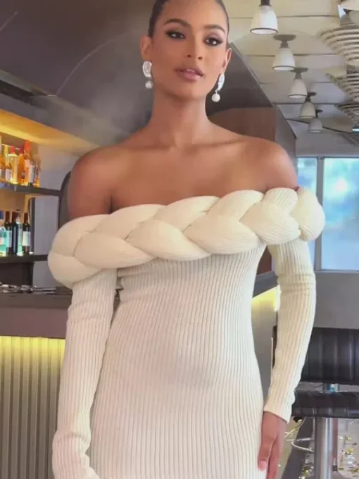 Dresses | Mini Dresses*Mew Mews Fashion Keiandra Off Shoulder Knitted Mini Dress