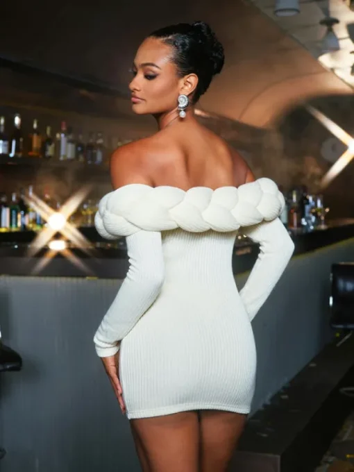 Dresses | Mini Dresses*Mew Mews Fashion Keiandra Off Shoulder Knitted Mini Dress