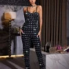 Jumpsuits & Romper*Bandage Kensli Spaghetti Rhinestone Jumpsuit