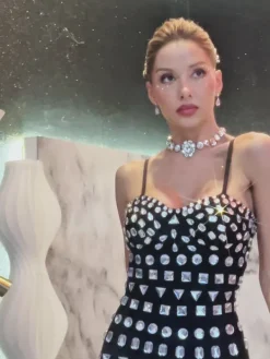 Jumpsuits & Romper*Bandage Kensli Spaghetti Rhinestone Jumpsuit