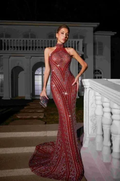 Embellishment | Dresses*Embellishment O/S Koa Sleeveless Rhinestone Mesh Maxi Dress