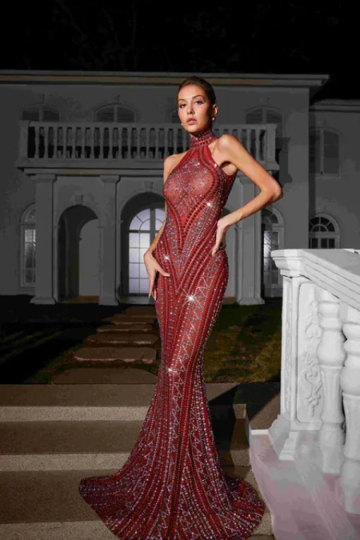 Embellishment | Dresses*Embellishment O/S Koa Sleeveless Rhinestone Mesh Maxi Dress