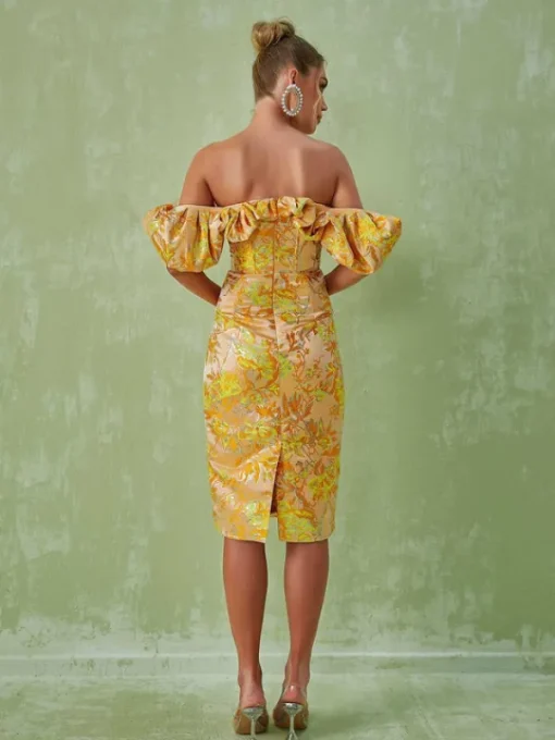 Dresses | Midi Dresses*Mew Mews Fashion Kore Off Shoulder Jacquard Midi Dress