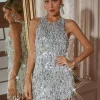 Dresses | Mini Dresses*Mew Mews Fashion Kulic Sleeveless Sequin Fringe Mini Dress