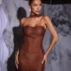 Dresses | Mini Dresses*Mew Mews Fashion Kyrie Backless Crystal Mini Dress In Brown