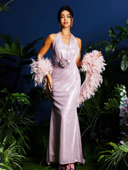 Dresses | Maxi Dresses*Mew Mews Fashion Lahela Halterneck Flower Maxi Dress With Shrug