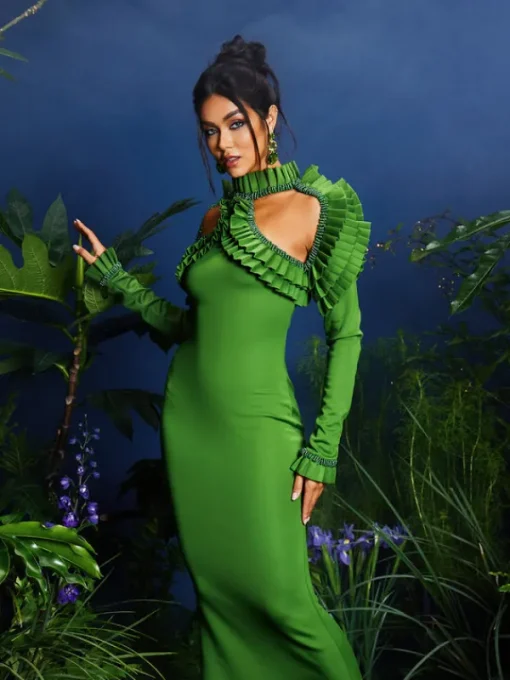 Dresses | Maxi Dresses*Mew Mews Fashion Laina Long Sleeve Cutout Beaded Maxi Dress