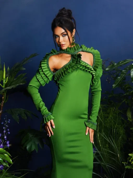 Dresses | Maxi Dresses*Mew Mews Fashion Laina Long Sleeve Cutout Beaded Maxi Dress