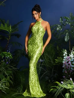 Dresses | Maxi Dresses*Mew Mews Fashion Lajita Halterncke Sequin Maxi Dress