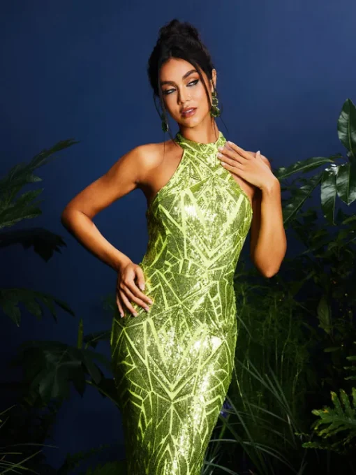 Dresses | Maxi Dresses*Mew Mews Fashion Lajita Halterncke Sequin Maxi Dress