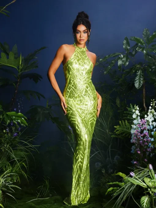 Dresses | Maxi Dresses*Mew Mews Fashion Lajita Halterncke Sequin Maxi Dress