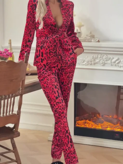 Blazers | Sets & Co-ords*Mew Mews Fashion Larnell Long Sleeve Leopard Blazer Set