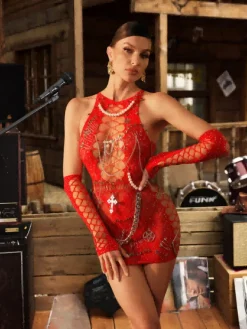 Embellishment | Dresses*Embellishment Lawrencia Embellished Cutout Mini Dress