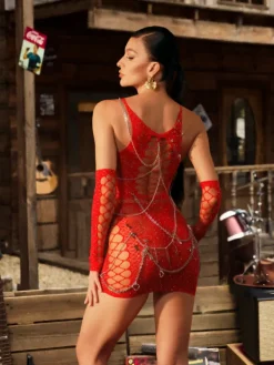 Embellishment | Dresses*Embellishment Lawrencia Embellished Cutout Mini Dress