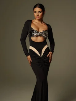 Armor Tops | Tops*Mew Mews Fashion O/S Lianne Bow Twisted Armor Top In Silver