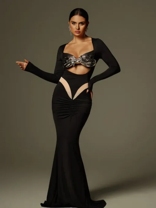 Armor Tops | Tops*Mew Mews Fashion O/S Lianne Bow Twisted Armor Top In Silver
