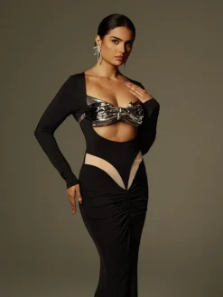 Armor Tops | Tops*Mew Mews Fashion O/S Lianne Bow Twisted Armor Top In Silver