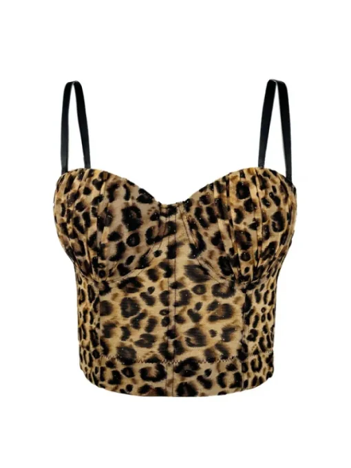 Tops*Mew Mews Fashion Linzie Spaghetti Leopard Top