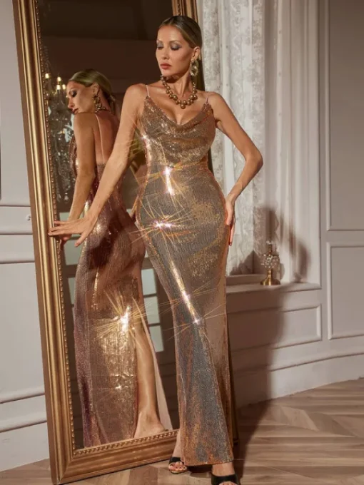 Dresses | Maxi Dresses*Mew Mews Fashion Lloyd Spaghetti Sequin Maxi Dress