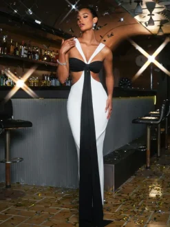 Dresses | Maxi Dresses*Mew Mews Fashion Lombe Lace Up Draped Maxi Dress