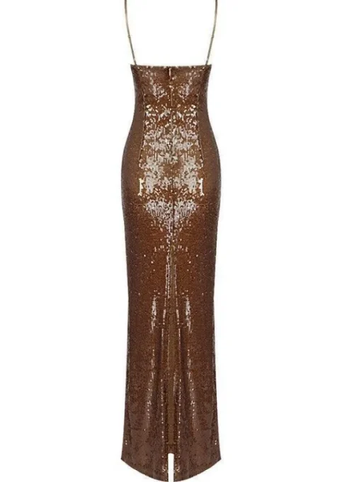 Dresses | Maxi Dresses*Mew Mews Fashion Lorelei Brown Sequin Dress
