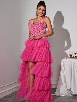Skirts*Mew Mews Fashion Loryn Tiered Tulle Trimmed Skirt