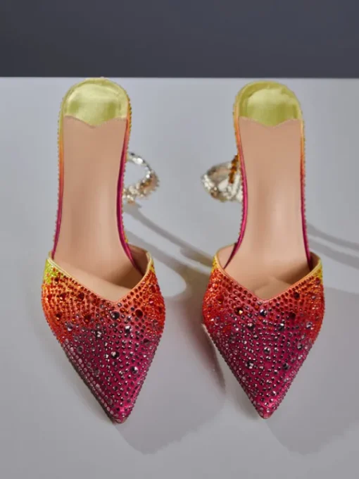 Shoes*Mew Mews Fashion Lyre Fringe Crystal Heels