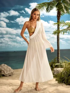 Bikini Sets | Swimwear*Mew Mews Fashion Maelthas Metallic Bikini Three Piece Set
