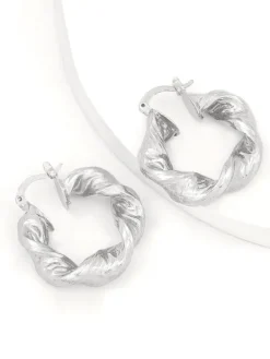 Earrings*Mew Mews Fashion Maia Chunky Twist Hoop Earrings
