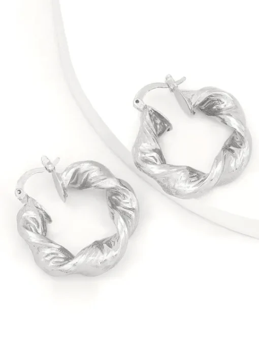 Earrings*Mew Mews Fashion Maia Chunky Twist Hoop Earrings