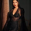 Coats & Jackets*Mew Mews Fashion Malaz Flare Sleeve Lace Shrug