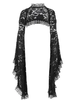 Coats & Jackets*Mew Mews Fashion Malaz Flare Sleeve Lace Shrug