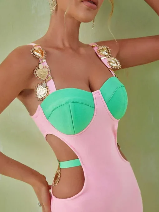 Dresses | Maxi Dresses*Bandage Margaux Embellished Cutout Maxi Dress In Pink