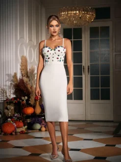 Skirts*Bandage Mariam Pencil Skirt In White