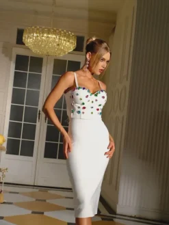 Skirts*Bandage Mariam Pencil Skirt In White
